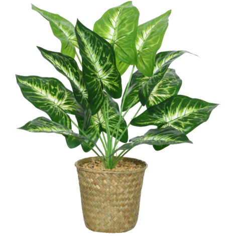 CALATEA DECORATIVA H42CM IN VASO SIMIL NATURALE.