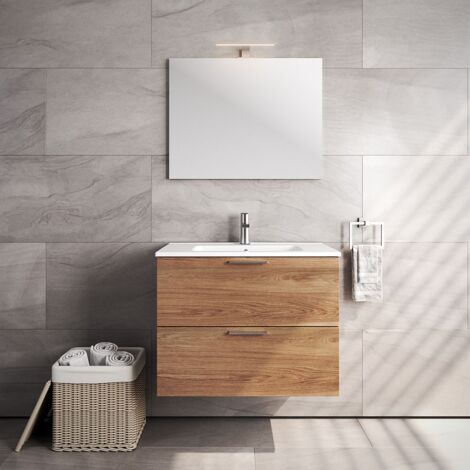 MOBILE BAGNO MIA 80X40CM GOLDEN OAK SOSPESO (1/5)
