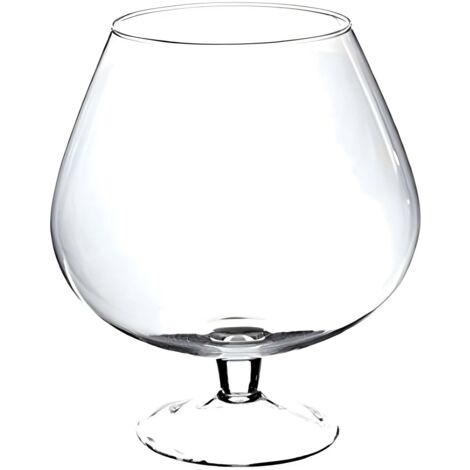 VASO COGNAC D.22XH19CM IN VETRO TRASPARENTE (1/2)