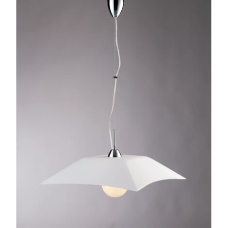 LAMPADARIO OSIRIDE E27 D.50XH120CM BIANCO QUADRO. (1/3)