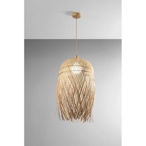 LAMPADARIO BAHAMAS E27 D.40XH223CM IN LEGNO. (1/2)