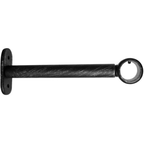 SET 2  SUPPORTI PARETE BASICO 23CM NERO-ARGENTO (1/2)