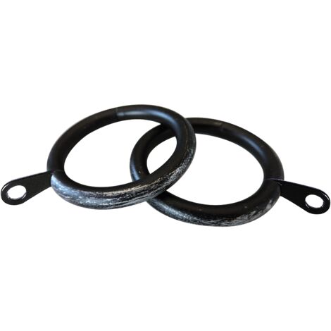 SET 10 ANELLI D.40X32MM NERO ARGENTO (1/2)