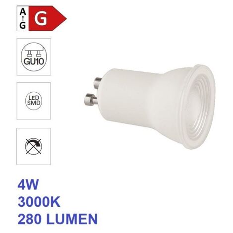 LAMPADA LED GU10 MINI 4W 3000K 320LM D.34MM (1/2)