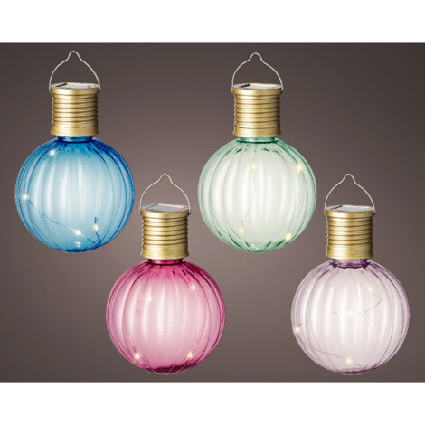 LAMPADINA SOLARE D.8XH11CM IN PLASTICA 4 COLORI. (1/5)