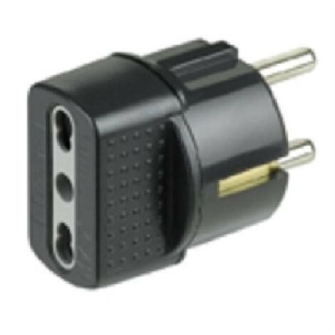 Adattatore schuko/10-16a nero