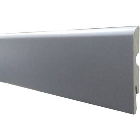 BATTISCOPA MDF CM 8X1X240 ALLUMINIO