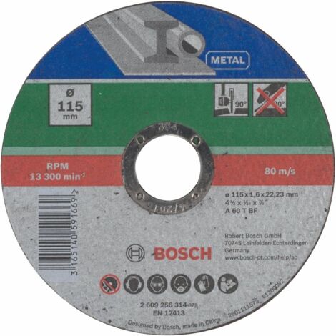 Bosch MOLA TAGLIO  D. 115 X 22,23 X 1,6 MM, DRITTA, META