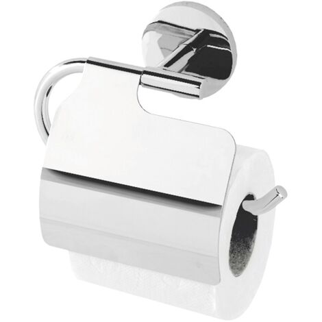 Idroweb – Porta carta igienica cromo serie Bora – Fissaggio a parete – Design elegante e resistente – Facile installazione per bagno moderno (1/5)