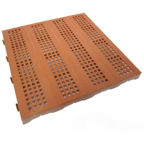 Piastrella in Plastica da Esterno e Giardino 40 x 40 cm Forata equivalente a 1,6 m2. PEZZI 10