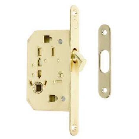 SERRATURA GANCIO PER PORTE SCORREVOLI OTTONE LUCID