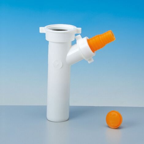 Art./9 Raccordo bianco F 1"1/2 ø40 attacco lavatrice - lavastoviglie 145 mm 8.2407.05 (1/3)