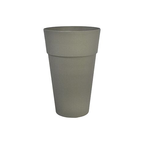 Vaso conico Telcom houston porta fiori alto con fascia Ø 40 colore tortora