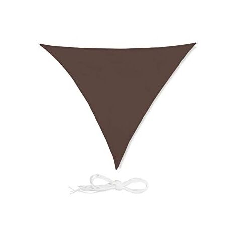 TENDA A VELA TRIANGOLARE 3.6X3.6X3.6M MARRONE IN P (1/2)