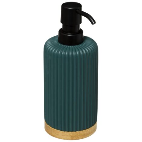DISPENSER SAPONE BLU PETROLIO A RIGHE