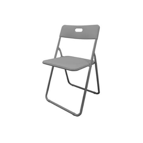 Sedia Pieghevole Grigia HOUSE COLLECTION - Leggera, Imbottita E Salvaspazio Per Interni Ed Esterni - Foto 4