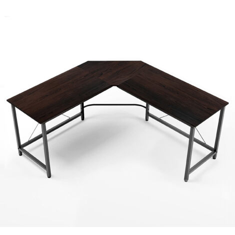 SCRIVANIA ANGOLARE OFFICE 150X150XH74CM NOCE SCURO (1/2)