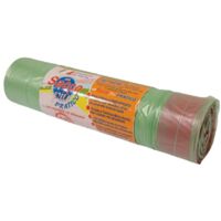 SACCHI RIFIUTI 40L 55X65CM 15PZ VERDI MANIGLIE