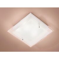 PLAFONIERA DRITTA-CURVA 2XE27 30X30XH11CM BIANCA