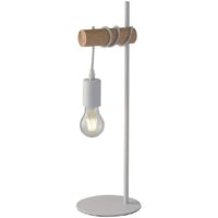 LAMPADA DA TAVOLO ARIZONA E27 H51CM LEGNO/BIANCA.