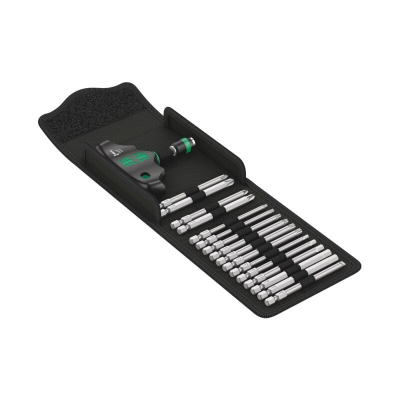 WERA Kraftform Kompakt 400 17 tlg. Bit-Set mit Quergriff-Handhalter