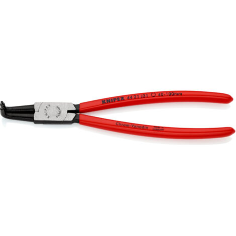 KNIPEX 44 21 J31 Sicherungsringzange für Innenringe in Bohrungen mit Kunststoff überzogen schwarz atramentiert 215 mm