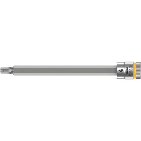 Wera 8740 A HF Zyklop Bitnuss mit 1/4"-Antrieb, mit Haltefunktion für Innensechskantschrauben, 4 x 100 mm