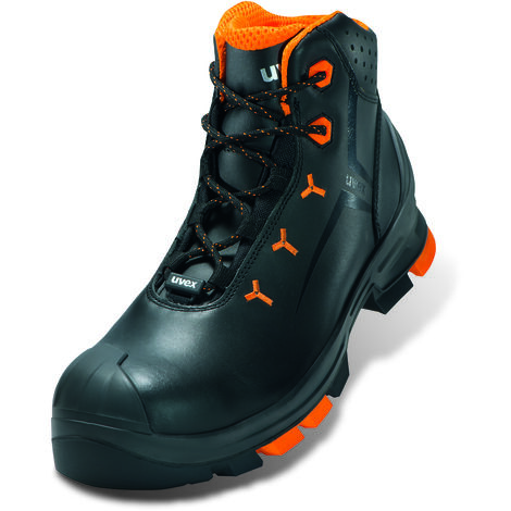UVEX 2 Sicherheits-Stiefel Gr. 36 W11 S3L ESD SR schwarz/orange 6503.2