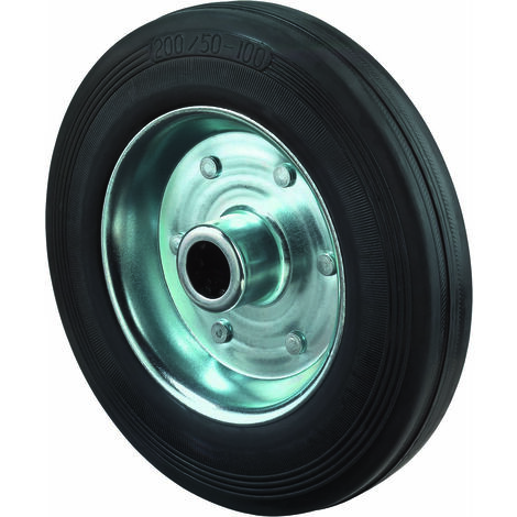 BS ROLLEN Gummirad 80mm Stahlblech Rollenkorblager
