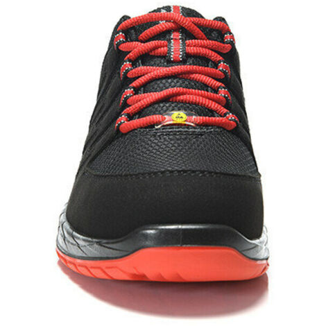 Elten Halbschuh MADDOX Low ESD, schwarz-rot, S3, 46