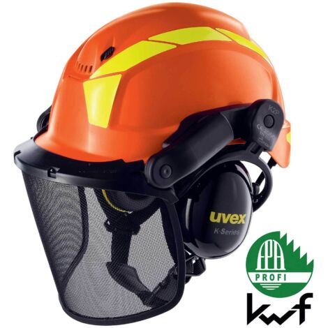 UVEX Forsthelm Schutzhelm mit Visier orange pheos forestry 9774