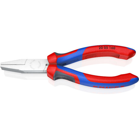KNIPEX 20 05 160 Flachzange mit Comfort-Griffen verchromt 160 mm