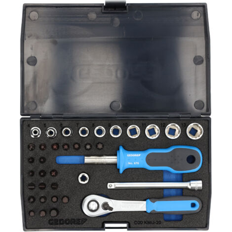 GEDORE Steckschlüssel-Set 1/4" 37-tlg UD-IN-IS-PH-PZ-TX D 20 KMU-20 1822373 (1/5)