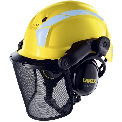 UVEX Forsthelm Schutzhelm mit Visier gelb pheos forestry 9774