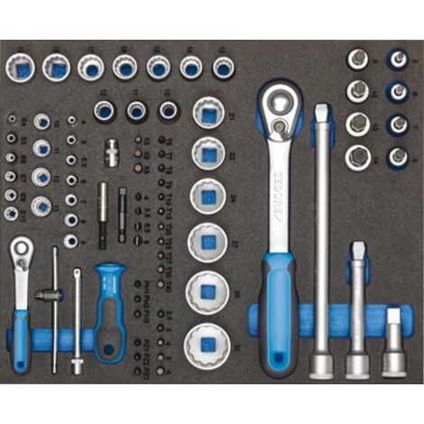 Gedore TS-190 Werkzeugsortiment in Check-Tool-Modulen, 190-teilig
