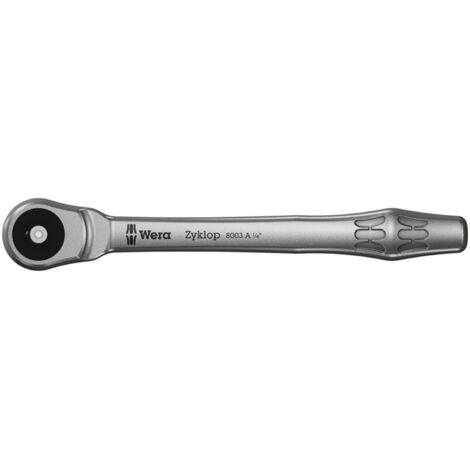 Wera 8003 A Zyklop Metal-Knarre mit Durchsteckvierkant mit 1/4"-Antrieb - 004003