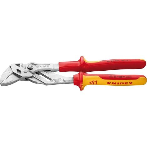 KNIPEX 86 06 250 Zangenschlüssel Mehrk. VDE verchr. 250 mm