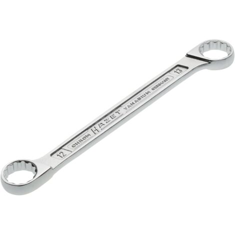 Hazet Doppel-Ringschlüssel, Außen-Doppel-Sechskant-Tractionsprofil, 12 x 13 mm (1/5)