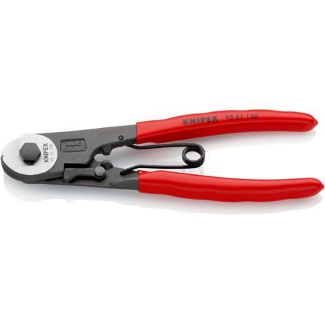 KNIPEX 95 61 150 Bowdenzugschneider mit Kunststoff überzogen schwarz atramentiert 150 mm