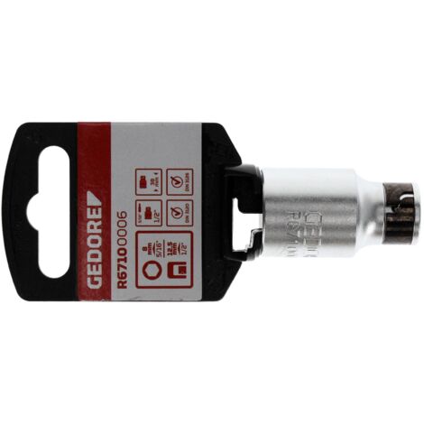 GEDORE RED Bit-Adapter 1/2 4ktx5/16 6kt L.38mm R67100006 3300521 (1/10)