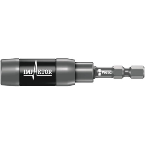 Wera 897/4 IMP R Impaktor Halter mit Ringmagnet und Sprengring, 1/4 x 75 mm