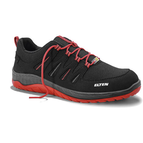 ELTEN Sicherheitsschuh MADDOX black-red Low ESD S3 Arbeitsschuh mit Stahlkappe, Größe: 48