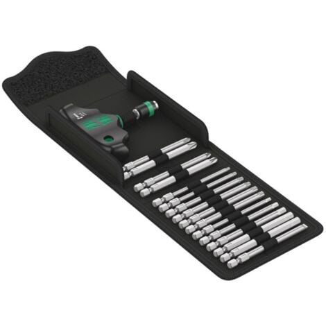 WERA Kraftform Kompakt 400 17 tlg. Bit-Set mit Quergriff-Handhalter