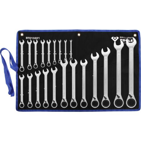 Brilliant Tools BT013221 BT013221 Ring-Ratschenschlüssel-Satz Schlüsselweite (Metrisch) 8 - 53 mm (1/7)
