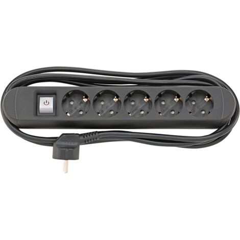 FORTIS Steckdosenleiste 5-fach H05VV-F3G1,5 3m mit Magnet