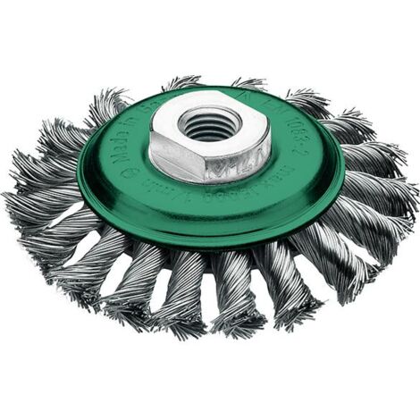 LESSMANN Kegelbürste Edelstahl 100x12mm gezopft 0,5mm