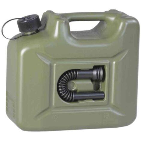 Hünersdorff Kraftstoff-Kanister PROFI (UN) 10 L oliv,UN-Zulassung,HDPE,schwarzes Zubehör