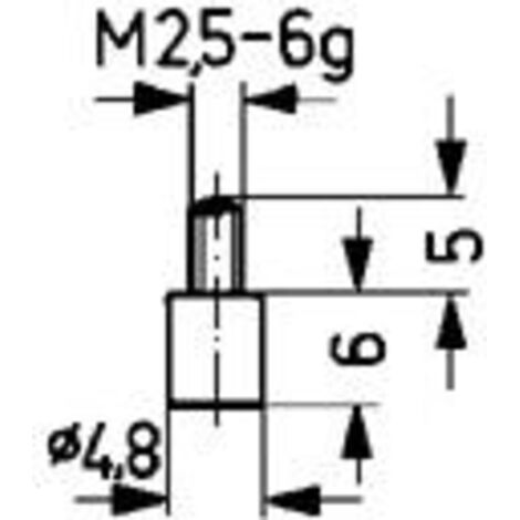 KÄFER 62004 Messeinsatz  Ø 4,8 mm plan M2,5 Stahl passend zu Messuhren