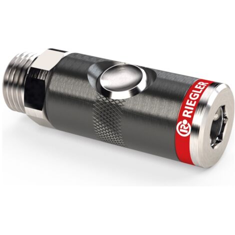 RIEGLER Druckknopf-Sicherheitskupplung NW 7,4 G1/2AG