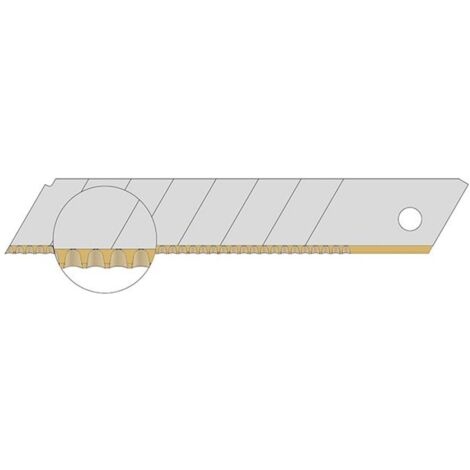 LUTZ BLADES Wellenschliffklinge TiN 18mm Pack a 10St.